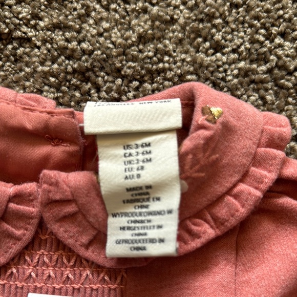 Rachel Zoe Size 3-6M Pink Baby Dress with Floral Embroidery - Picture 3 of 7